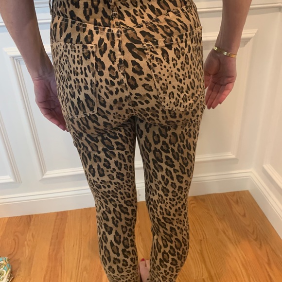 Frame Cheetah Print High Rise Jeans Size 25 - Picture 2 of 4